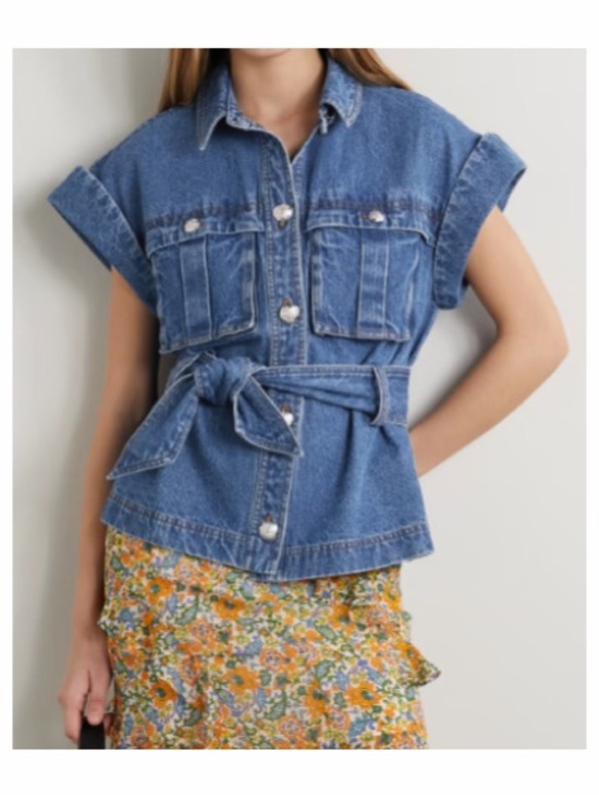 Veronica Beard Jackets & Blazers - Veronica Beard Vistola lace-up denim jacket | Size Small NWT